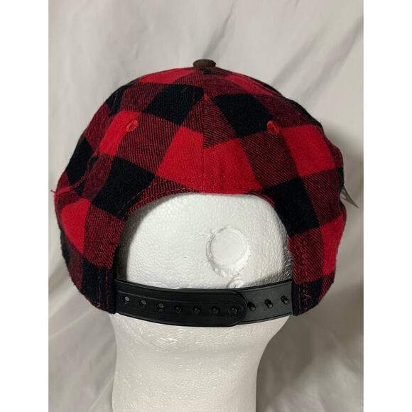 MOUNTSBERG Buffalo Plaid w suede Hat Pukka® Cap Snapback Conservation Halton NWT - Picture 6 of 12